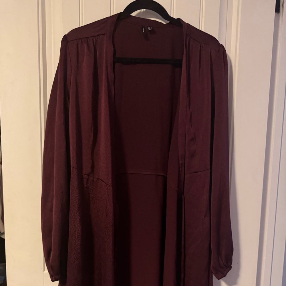 Vero Moda Wrap Dress - Burgundy